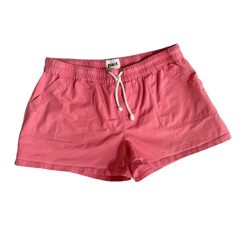 Pact High Waist Drawstring Shorts in Pink